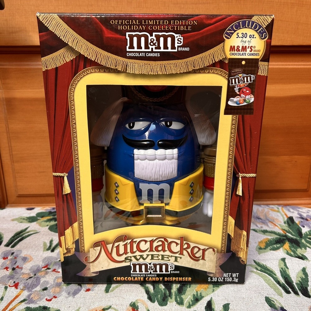 NEW SEALED M&Ms BLUE Nutcracker Ltd Edition Holiday Candy Dispenser Toy Solider